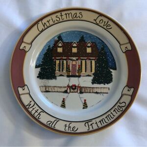 Carriage House Designs Christmas Love And All The Trimmings Plate Serving Dish🎄🏠